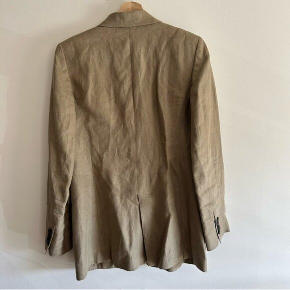 Massimo Dutti Linen Blend Beige Blazer - Picture 4 of 7
